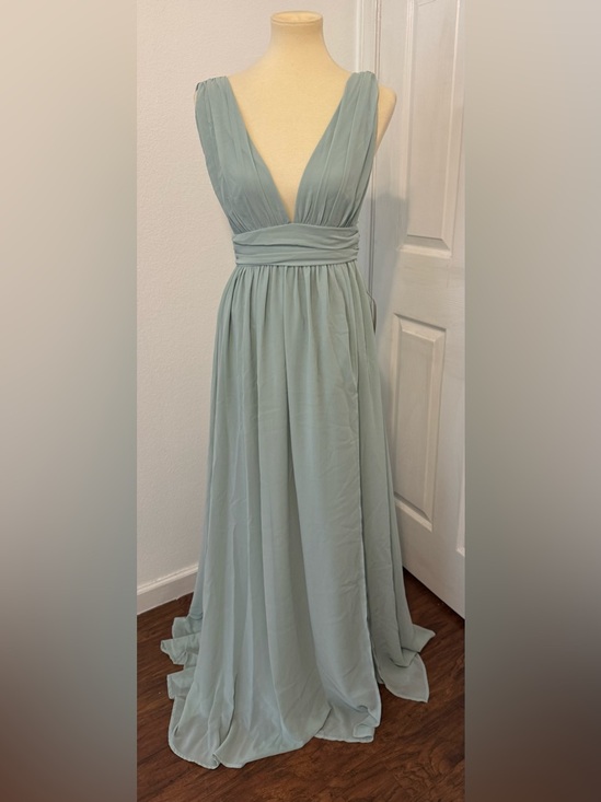 Lulus Dresses & Skirts - Lulus Heavenly Hues Sage Brush Maxi Dress Bridesmaid Dance NWT Small *SPOT*